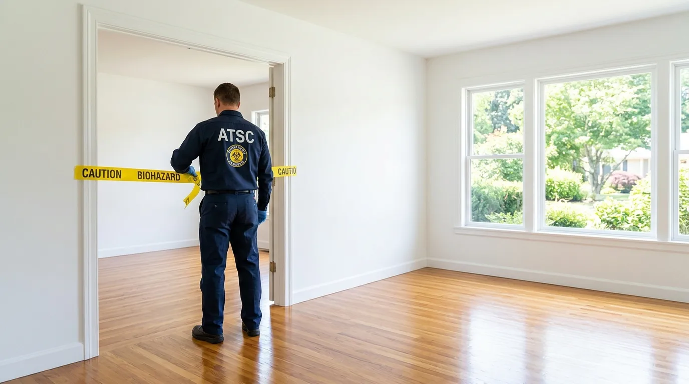 Certified biohazard cleanup crew performing Crime Scene Cleanup in Hampton